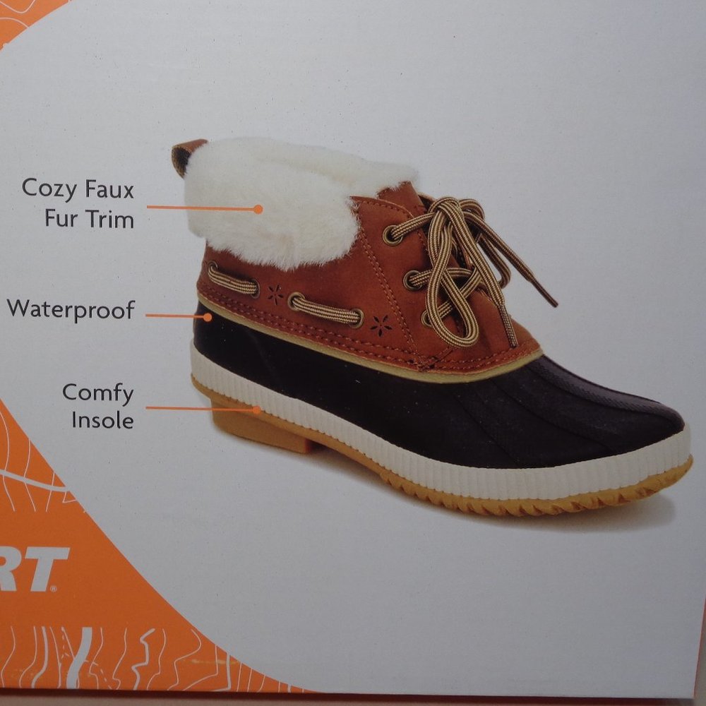 JSport by Jambu Size 6 M MARY Brown Duck Ankle Boots New Women's Shoes - Picture 16 of 16
